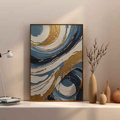 Ethereal Swirl Symphony - Abstract Swirl Print