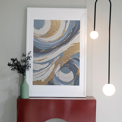 Ethereal Swirl Symphony - Abstract Swirl Print