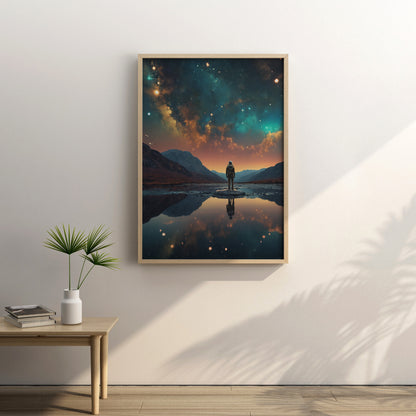 Cosmic Reflection - Abstract Cosmic Wall Art