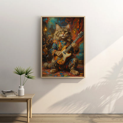 Legendary Cat Jam - Oil Painting Print