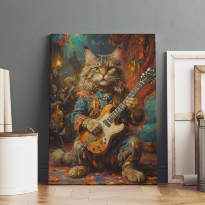 Legendary Cat Jam - Oil Painting Print