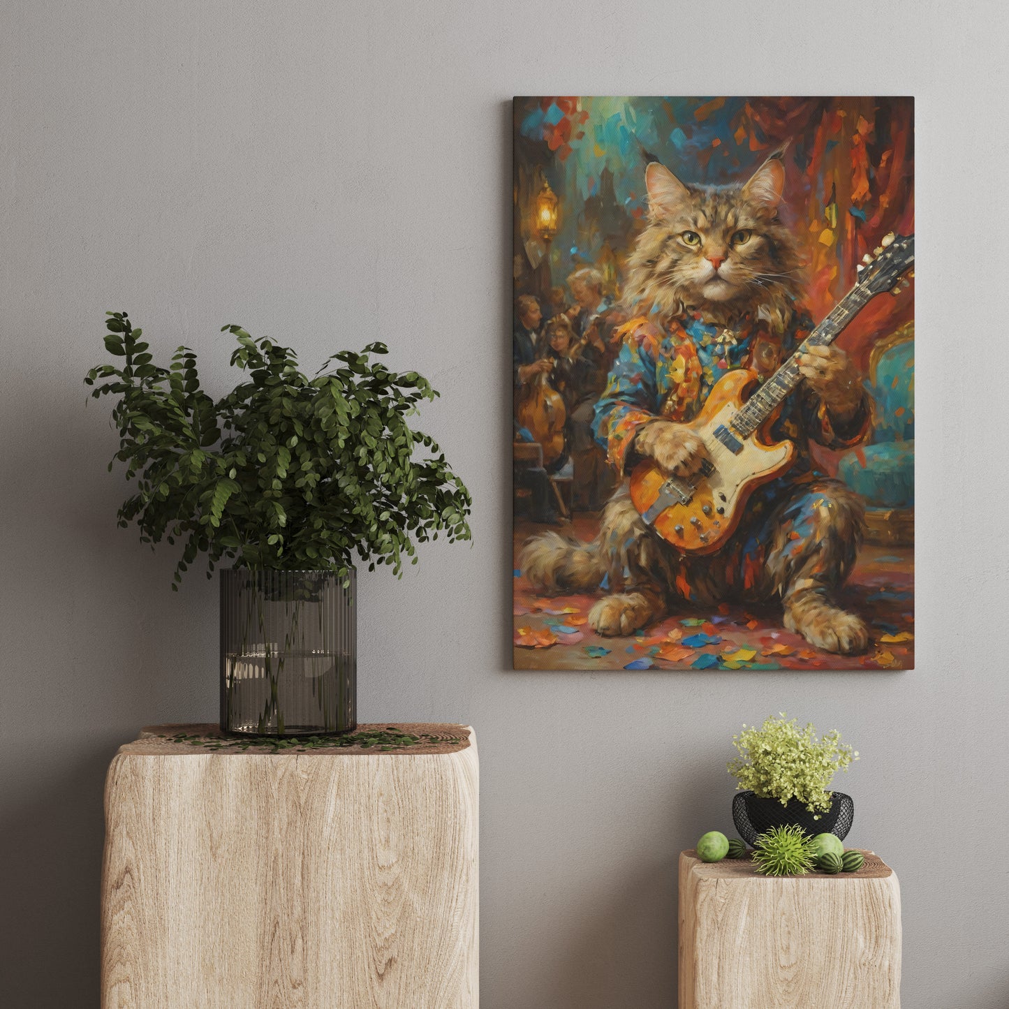 Legendary Cat Jam - Oil Painting Print