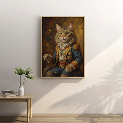 Regal Feline Majesty - Oil Painting Print