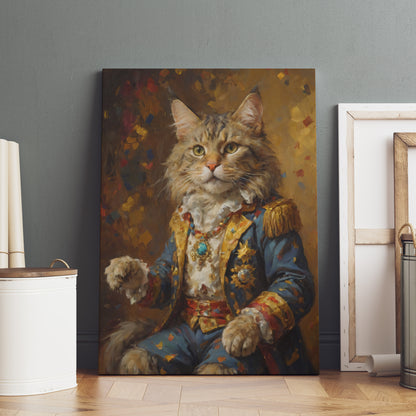 Regal Feline Majesty - Oil Painting Print