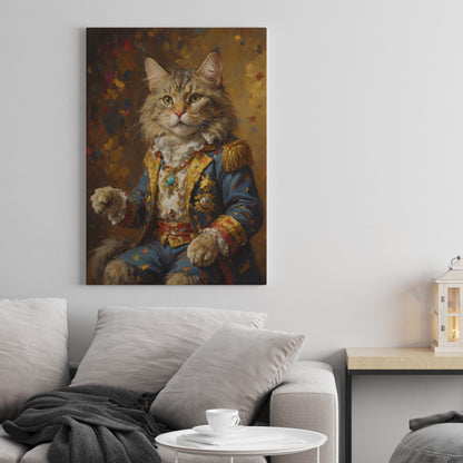 Regal Feline Majesty - Oil Painting Print