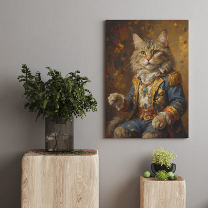 Regal Feline Majesty - Oil Painting Print