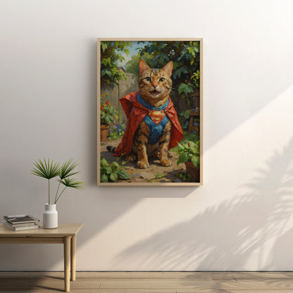 Heroic Whiskers - Oil Painting Print