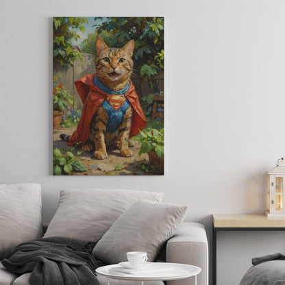 Heroic Whiskers - Oil Painting Print