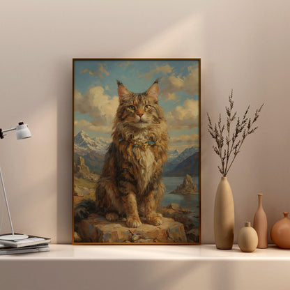 Majestic Feline Majesty - Oil Painting Print