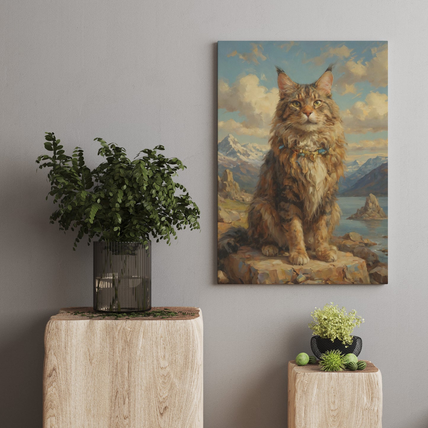 Majestic Feline Majesty - Oil Painting Print