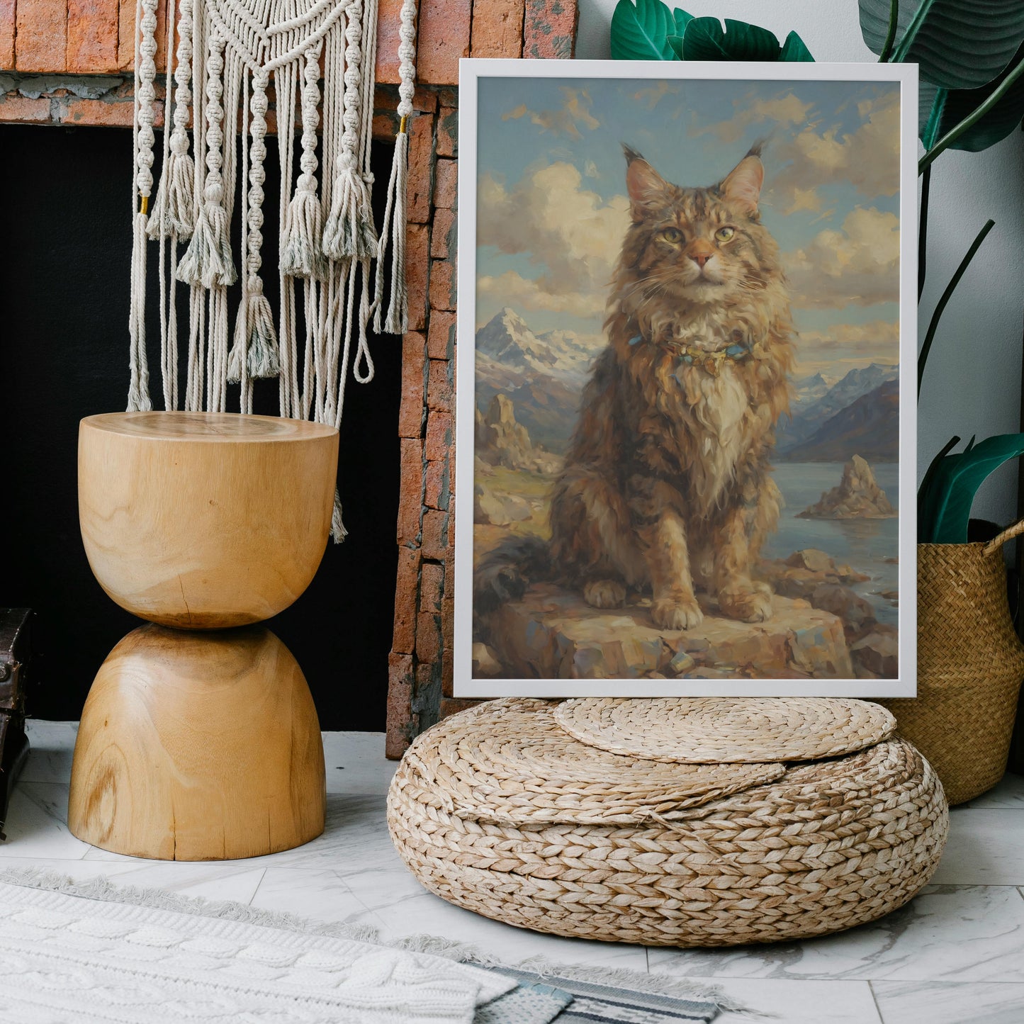 Majestic Feline Majesty - Oil Painting Print