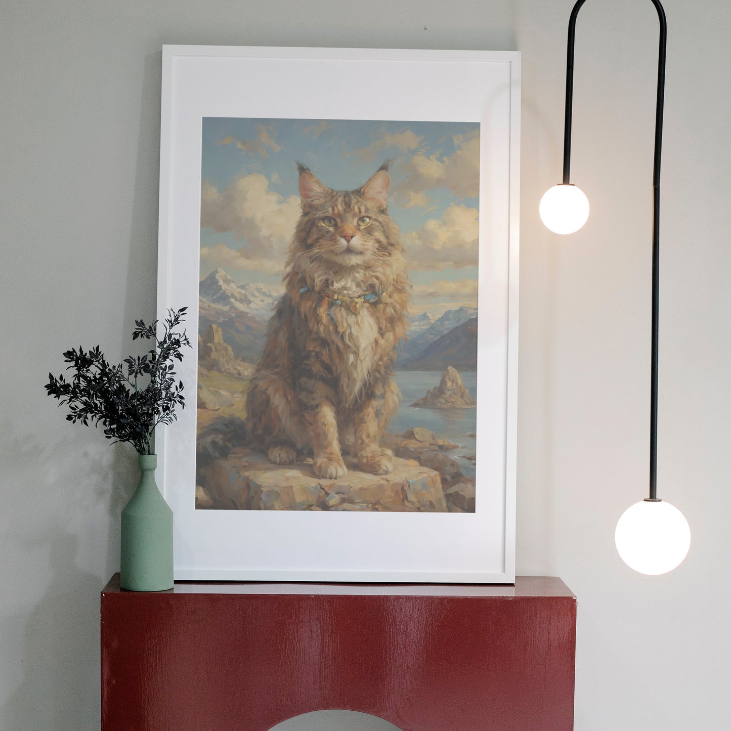 Majestic Feline Majesty - Oil Painting Print