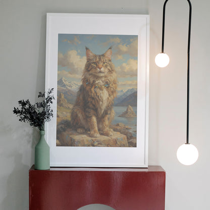 Majestic Feline Majesty - Oil Painting Print