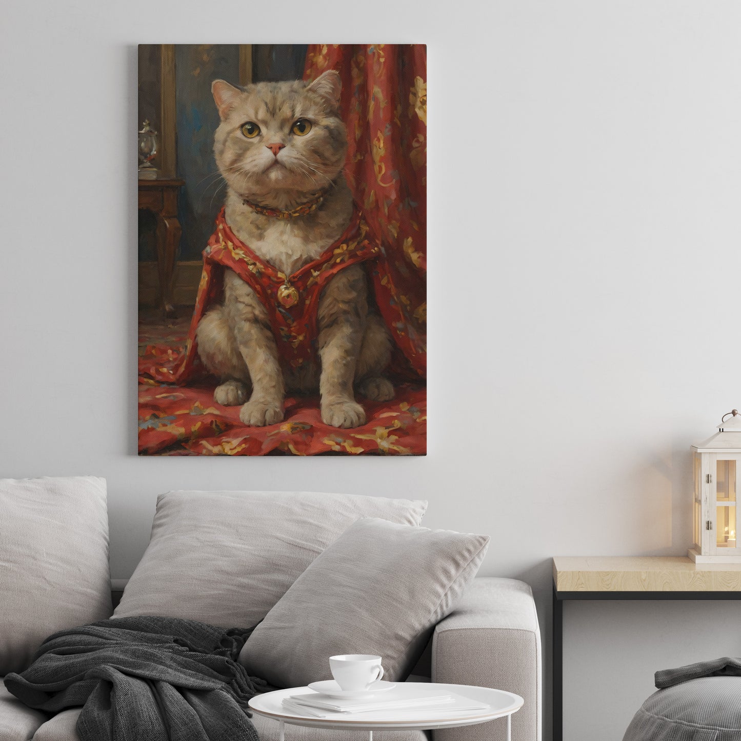 Regal Feline Majesty - Oil Painting Print