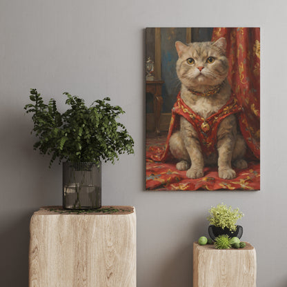 Regal Feline Majesty - Oil Painting Print