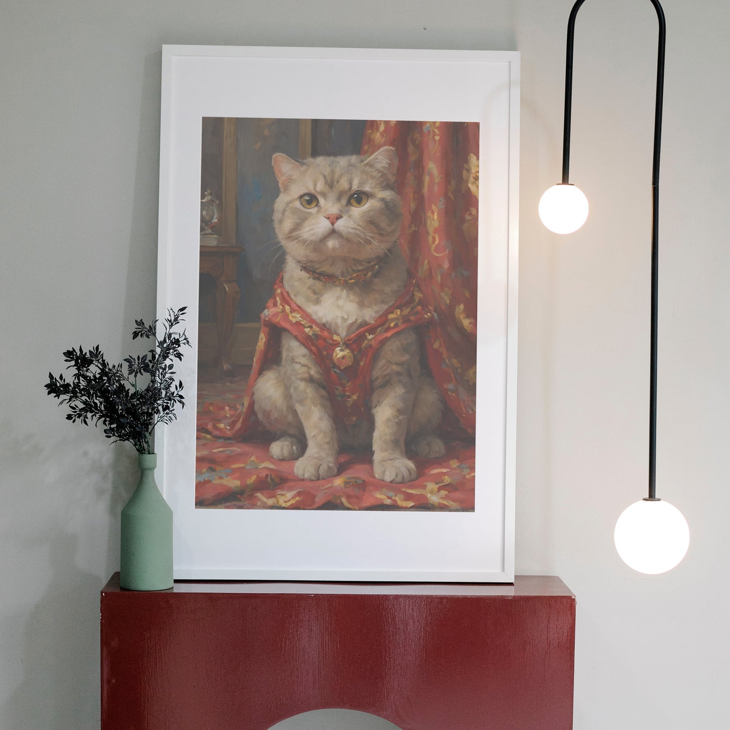 Regal Feline Majesty - Oil Painting Print