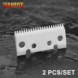 WAHFOX 2PCS/SET Ceramic Moving Blade 22 Teeth For Andis Master 12470 Professional Cordless Adjustable Hair Clipper