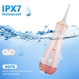 Portable 320ml Oral Irrigator 6 Modes Remove Tartar Dental Water Flosser Waterproof 30-110 PSI Teeth Cleaner 8 Jets USB Recharge