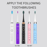 Original Seago 4pcs Brush Head Nozzles Replacements for Electric Sonic Toothbrush SG986/SG987/S2/SX/S5 Gum Health Whitening