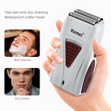 Professional Mini Shaver Floating 2 Blade Rechargeable Electric Razor Wet &amp; Dry for Men Beard Trimmer Shaving Machine KM3382 F43