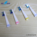 SEAGO Electric Replacement Brush Heads Sonic Toothbrush Hygiene Care 899 Set (4 Heads) For SG910 SG507 SG958 SG515 SG949