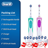 Oral B Vitality Electric Toothbrush Rechargeable 2D Rotating Deep Clean Replacement Brush Head Hygiene Electronic Tooth Brush