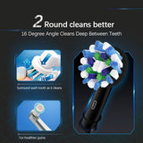 Oral B New Black Color Replacement Brush Heads Cross Action Super Clean Teeth for Oral B Electric Toothbrush