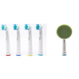 Toothbrush Heads+Silicone face brush Facial Cleansing Brush Head Suit For Braun Oral-B Pro 500 550 1000 3000 9000 9100 9400