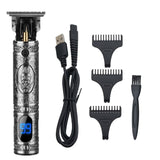 Professional Baldheaded Electric hair Cordless Shaver Trimmer Men Barber Hair Cutting Machine USB Rechargeable T9 Hair Clipper