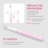 Seago 548 Sonic Electric Toothbrush USB Charging Slim Soft Silk Intelligent 3 Modes Waterproof IPX7 Easy To Carry Tooth Brush