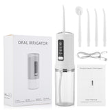 Oral Irrigator 3 Modes Portable 230ml Dental Water Flosser Jet USB Rechargeable Irrigator Dental Water Floss Tips Teeth Cleaner