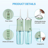 Portable Power Oral Irrigator Jet Electric Dental Water Flosser Water Pick Teeth Cleaner Rechargeable Placement Nozzles Dropship