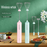 USB Charging Electric Whisk Egg Beater 4-Speed Electric Coffee Mixer Household Milk Shaker Maker Frother Foamer Food Blender