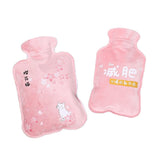 Winter Warmer Bottle Hot Water Hand Warmer Solid Color Thickened Flannel PVC Silicone Rubber Hot Water Bottle Home Accessories