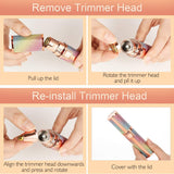 YBLNTEK Electric Eyebrow Trimmer Portable Epilator Female Body Facial Hands Depilator Shaver Razors Painless Eye Brow Epilator