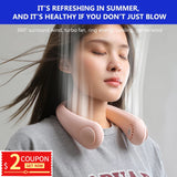 Mini Portable Bladeless Neck Fan Rechargeable Air Cooler Cooling Fan Wearable Neckband Leafless Hanging Sports Fans