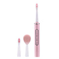 Sonic Whitening Electric Toothbrush USB Wireless Rechargeable 6 Modes Toothbrush 2 in 1 Vibration Facial Cleansing Brush Heads