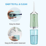 Portable Power Oral Irrigator Jet Electric Dental Water Flosser Water Pick Teeth Cleaner Rechargeable Placement Nozzles Dropship