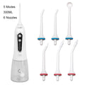 Portable Oral Irrigator 3/5 Modes USB Rechargeable Water Floss Dental Water Flosser +5/6 Jet Tip Irrigator Dental Teeth Cleaner