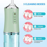 Portable Power Oral Irrigator Jet Electric Dental Water Flosser Water Pick Teeth Cleaner Rechargeable Placement Nozzles Dropship