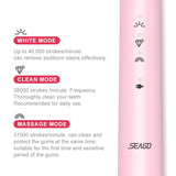 Seago 548 Sonic Electric Toothbrush USB Charging Slim Soft Silk Intelligent 3 Modes Waterproof IPX7 Easy To Carry Tooth Brush