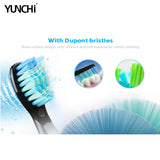 Yunchi Electric Toothbrush Ultrasonic Brush Replaceable Brush Heads USB Rechargeable Whitening Teeth Brush Heads Toothbrush Box