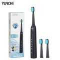 Yunchi Electric Toothbrush Ultrasonic Brush Replaceable Brush Heads USB Rechargeable Whitening Teeth Brush Heads Toothbrush Box