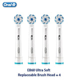 Oral B Vitality Electric Toothbrush Rechargeable Teeth Brush Heads 3D White 2 Minutes Timer + 4 Gift Replace Head Free Shipping