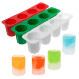 Practical Silicone 4-Cup Shaped Ice Cube Shot Wine Glass Freeze Mold Maker Tool