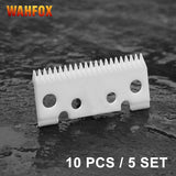 WAHFOX 2PCS/SET Ceramic Moving Blade 22 Teeth For Andis Master 12470 Professional Cordless Adjustable Hair Clipper