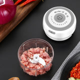 USB Electric Food Mixer Kitchen Garlic Chopper Meat Garlic Masher Garlic Press Vegetable Chili Chopper Press Mini Masher Machine