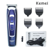 Professional Hair Clipper Low Noise Shaver Men Electric Hair Cutter Machine Stainless Steel Blade Rechargeable Beard Trimmer 45D