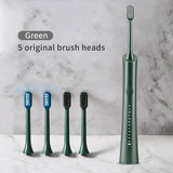 Sonic Electric Toothbrush Adult Timer Brush IPX7 Waterproof 6 Modes USB Charger Rechargeable Tooth Brushes Replacement Heads Set